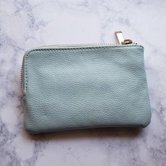 Coin Purse Wallet Light Blue Bow 6"x4" - Picture 2 of 7